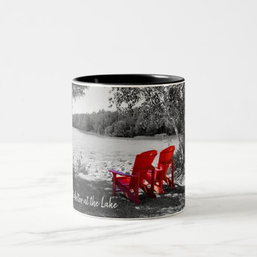 湖水の方が命が好い ツートーンマグカップ (中央)