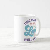 湖水の時間は使い古しが好い コーヒーマグカップ (正面右)