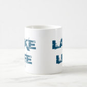 湖水の生活はより良い コーヒーマグカップ (中央)