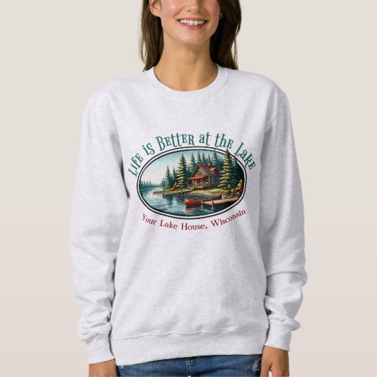 湖水は命が好い スウェットシャツ (正面)