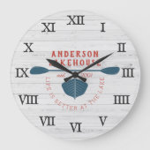 湖水は命が好い |ファミリ名 ラージ壁時計 (正面)