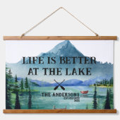 湖水は命が好い |ファミリ名 吊り下げ型タペストリー (正面)