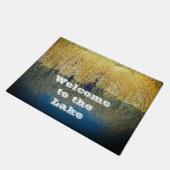 湖水反射レイクサイドへようこそ ドアマット (アングル)