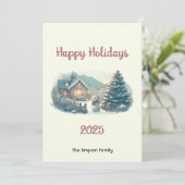 湖水地方のクリスマスウサギ シーズンカード (スタンド正面)