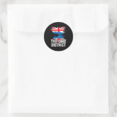 湖水地方 + イギリスの旗 ラウンドシール (バッグ)