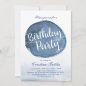 湖水染み | オーダーメイド誕生日パーティー 招待状 (正面)