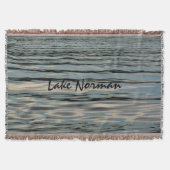 湖水青ベージュブラックカスタマイズ可能 スローブランケット (正面)