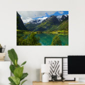 湖水風光明媚なノルウェー ポスター (ホームオフィス)