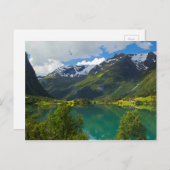 湖水風光明媚なノルウェー ポストカード (正面/裏面)