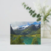 湖水風光明媚なノルウェー ポストカード (スタンド正面)