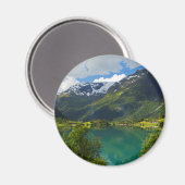 湖水風光明媚なノルウェー マグネット (正面/裏面)