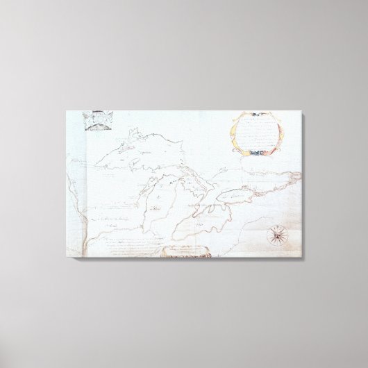 湖沼の地素晴らし図 キャンバスプリント (正面)