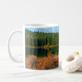 湖澄ん秋オレゴン山 コーヒーマグカップ
