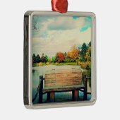 湖畔のベンチ メタルオーナメント (右)