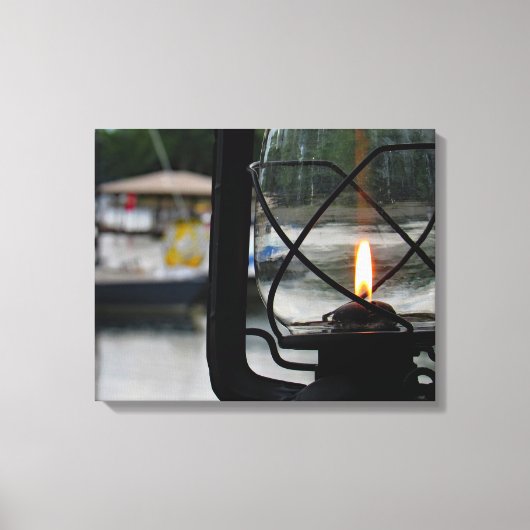 湖畔のランプ キャンバスプリント (正面)