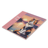 湖畔の三色猫 タイル (側面)