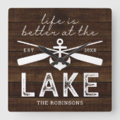 湖畔の名は命より貴し スクエア壁時計 (正面)