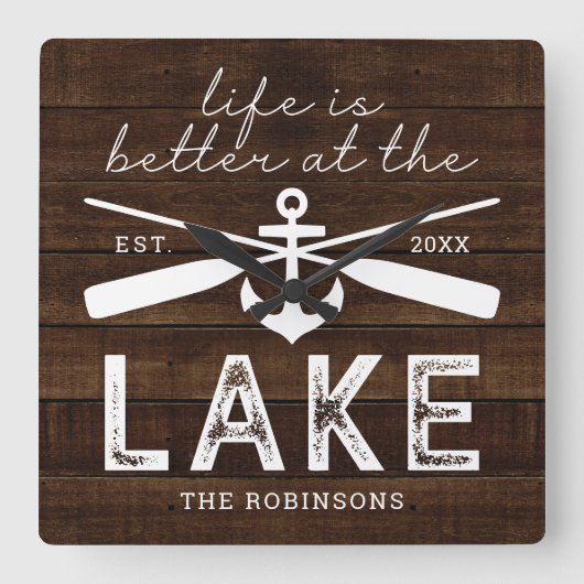 湖畔の名は命より貴し スクエア壁時計 (正面)