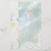 湖畔の女性(偽のレースの縁取り) 便箋 (正面)