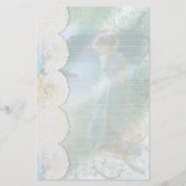 湖畔の女性(偽のレースの縁取り) 便箋 (正面)