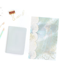 湖畔の女性(偽のレースの縁取り) 便箋