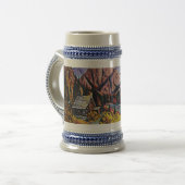 湖畔の小屋 油彩画 ビールジョッキ (正面左)