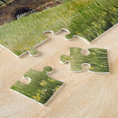 湖畔の川相見川に沿ったスカウギル橋 ジグソーパズル (側面)