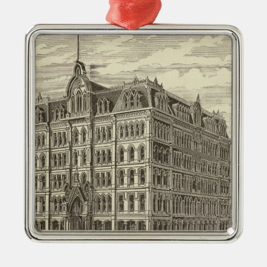 湖畔の建物、シカゴ メタルオーナメント (正面)
