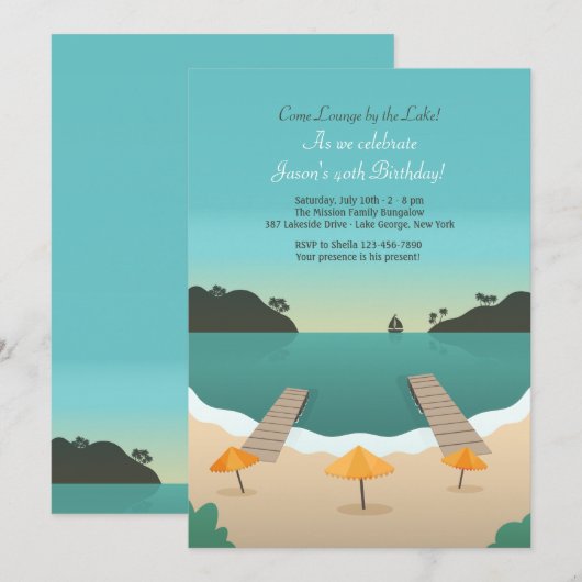 湖畔の招待状 招待状 (正面/裏面)