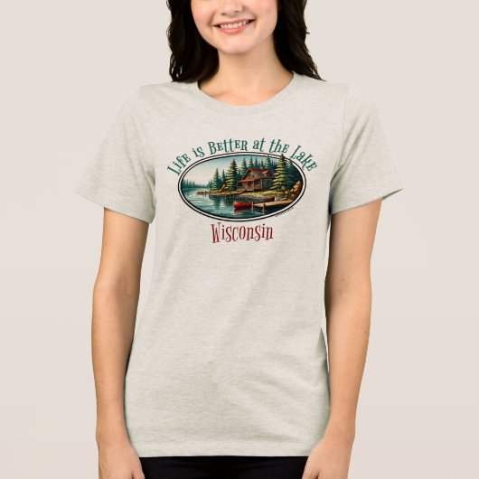 湖畔の暮らしは最高 トライブレンドＴシャツ (正面)
