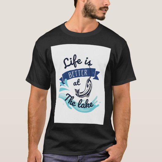 湖畔の暮らしは最高 Tシャツ (正面)