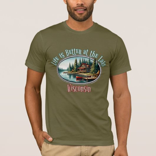 湖畔の暮らしは最高 Tシャツ (正面)