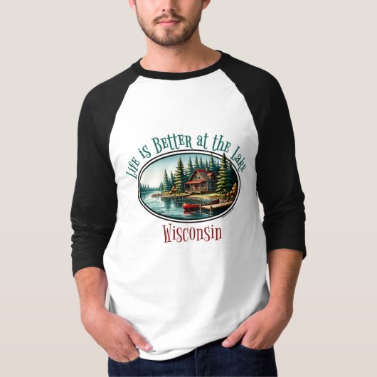 湖畔の暮らしは最高 Tシャツ (正面)