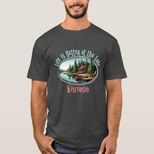 湖畔の暮らしは最高 Tシャツ (正面)