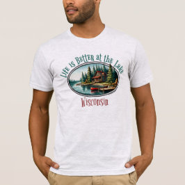 湖畔の暮らしは最高 Tシャツ