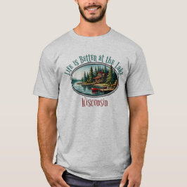 湖畔の暮らしは最高 Tシャツ