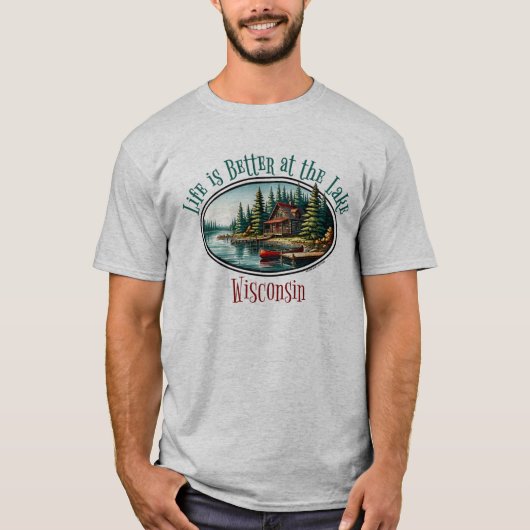 湖畔の暮らしは最高 Tシャツ (正面)