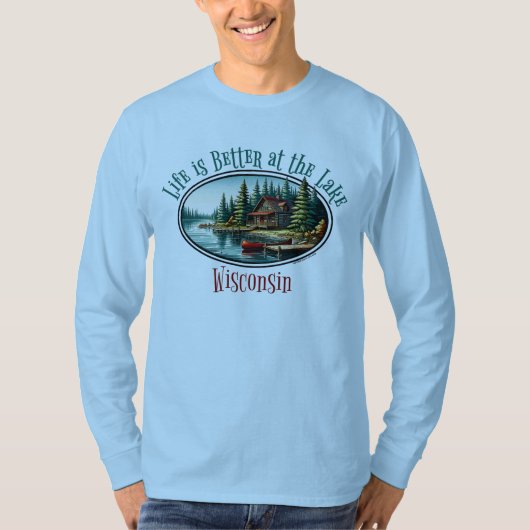 湖畔の暮らしは最高 Tシャツ (正面)