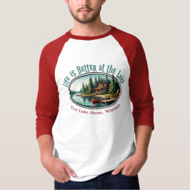 湖畔の暮らしは最高 Tシャツ