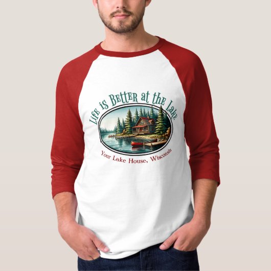 湖畔の暮らしは最高 Tシャツ (正面)