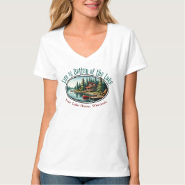 湖畔の暮らしは最高 Tシャツ