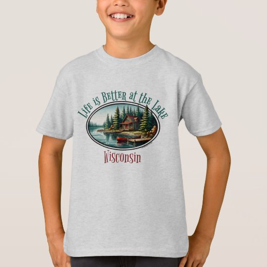 湖畔の暮らしは最高 Tシャツ (正面)