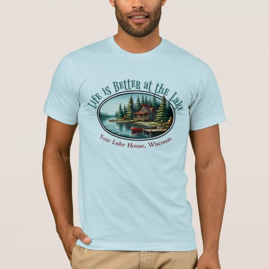 湖畔の暮らしは最高 Tシャツ (正面)