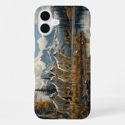 湖畔の狼の群れ iPhoneケース (裏面)