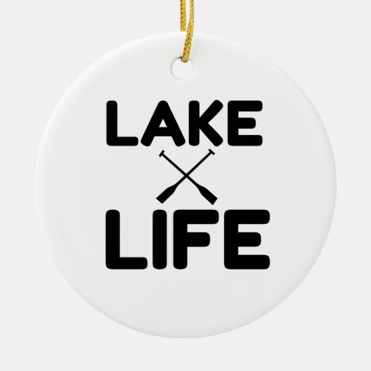 湖畔の生活 セラミックオーナメント (正面)