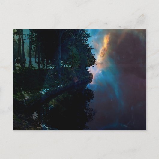 湖畔の真夜中 ポストカード (正面)