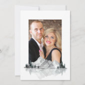 湖畔の結婚式モノグラム crest 結婚写真 セーブザデート (裏面)