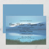 湖畔の落ち着いた雰囲気のウェディングイベント招待状 招待状 (正面/裏面)