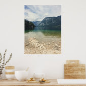 湖畔の距離でカヤカース写真 ポスター (キッチン)