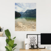 湖畔の距離でカヤカース写真 ポスター (ホームオフィス)